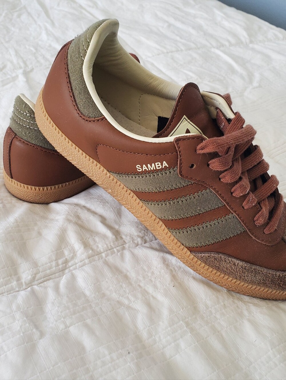 adidas Originals Samba Brown and Taupe Low-Top Sneakers